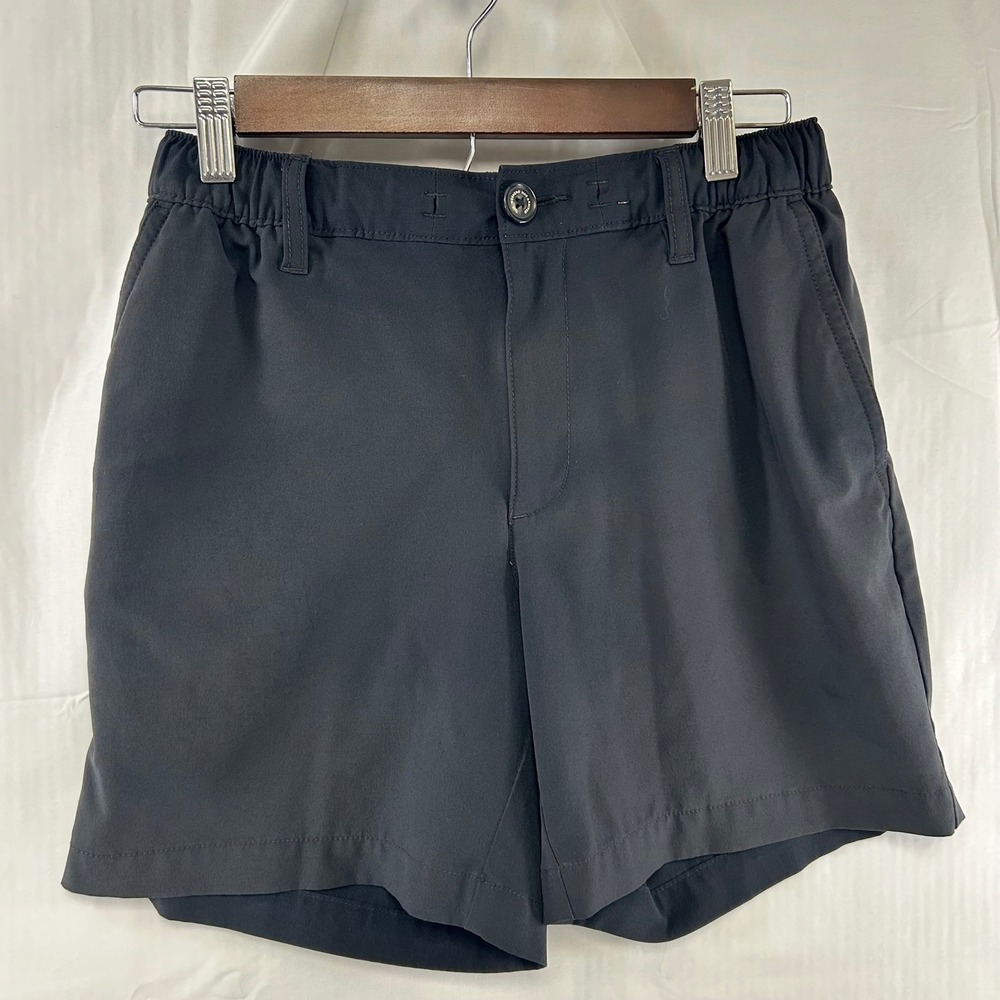 Chubbies Everywear Shorts Mens Small Black 6" Inseam Elastic Waist Stretch